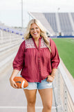 THE JANE MAROON TOP