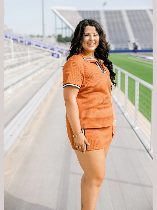 THE JADE SKIRT - BURNT ORANGE
