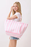 STRIPED TERRY SUMMER TOTE BAG