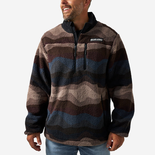 BURLEBO SHERPA QUARTER ZIP - WAVE ON WAVE