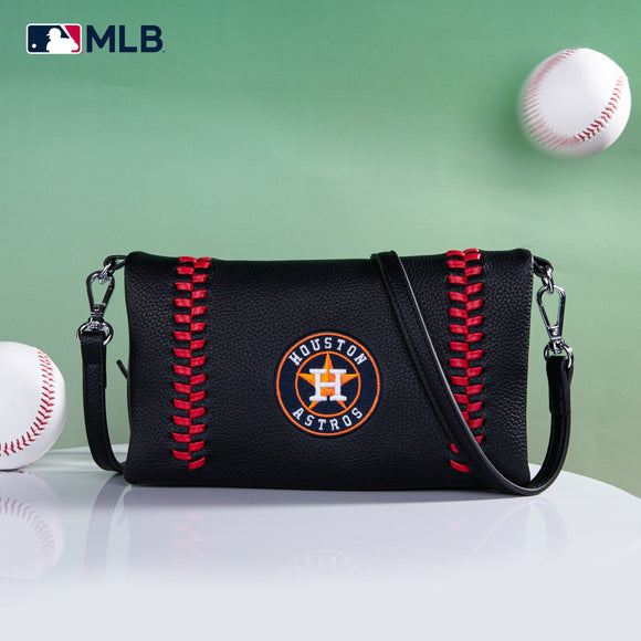 MLB Houston Astros Team Bi-Fold Clutch/Crossbody - Black