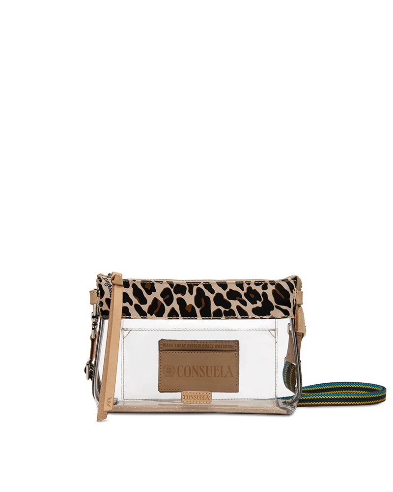 CONSUELA MONA BROWN MIDTOWN CLEAR CROSSBODY