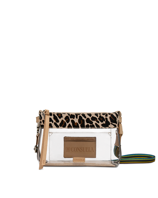 CONSUELA MONA BROWN MIDTOWN CLEAR CROSSBODY