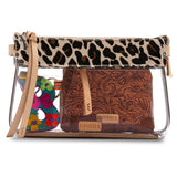 CONSUELA MONA BROWN MIDTOWN CLEAR CROSSBODY