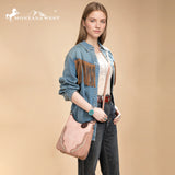 Montana West Embossed Collection Crossbody Bag - Pink