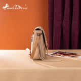 Montana West Tooled Aztec Collection Collection Crossbody - Tan