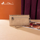 Montana West Tooled Aztec Collection Wallet - Tan