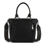 Montana West Hair-On Hide Concealed Carry Tote Bag with Tooled Strap - Black