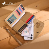 Montana West Hair-On Hide Tooled Wallet – Western Wristlet - Tan