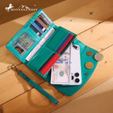 Montana West Hair-On Hide Tooled Wallet – Western Wristlet - Turquoise