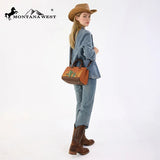 Montana West Cactus Embellished Crossbody Bag - Brown