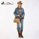 Montana West Cactus Embellished Crossbody Bag - Tan