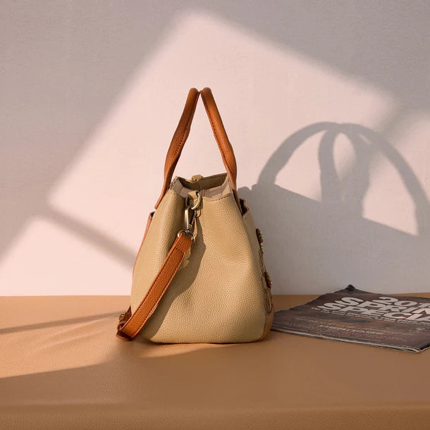 Montana West Cactus Embellished Crossbody Bag - Tan