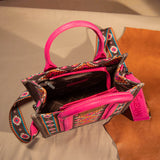 WRANGLER SOUTHWESTERN HOT PINK MINI CROSSBODY TOTE