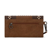 Montana West Cut-Out Embroidered Collection Wallet - Brown