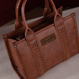WRANGLER CROC PRINT CONCEALED CARRY CROSSBODY TOTE - COFFEE
