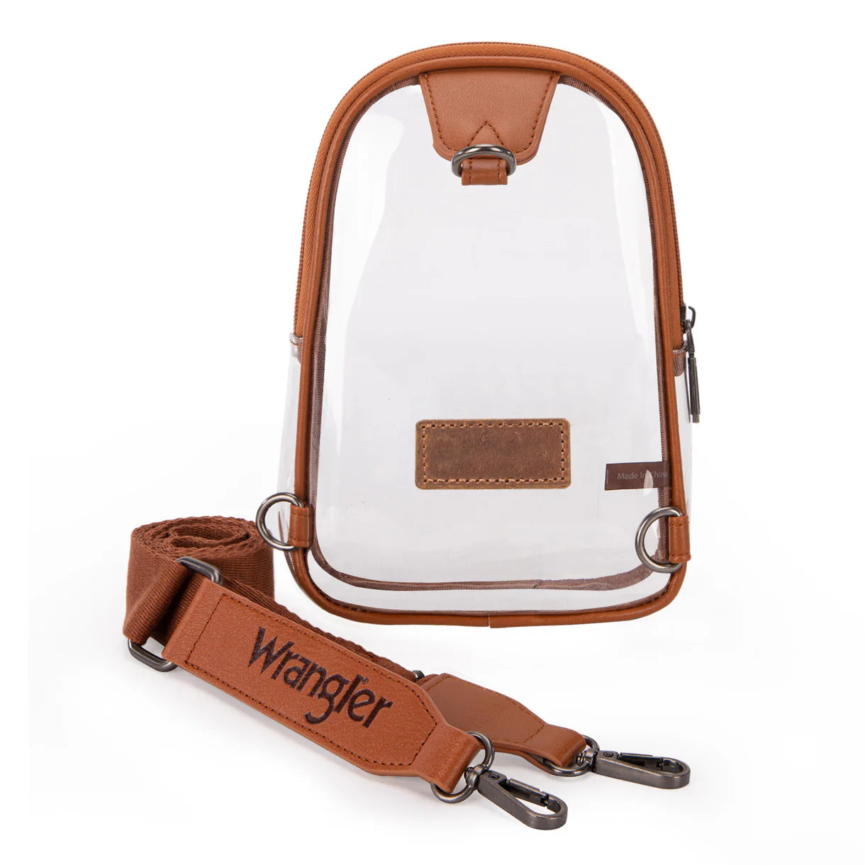 WRANGLER CLEAR SLING BAG - BROWN
