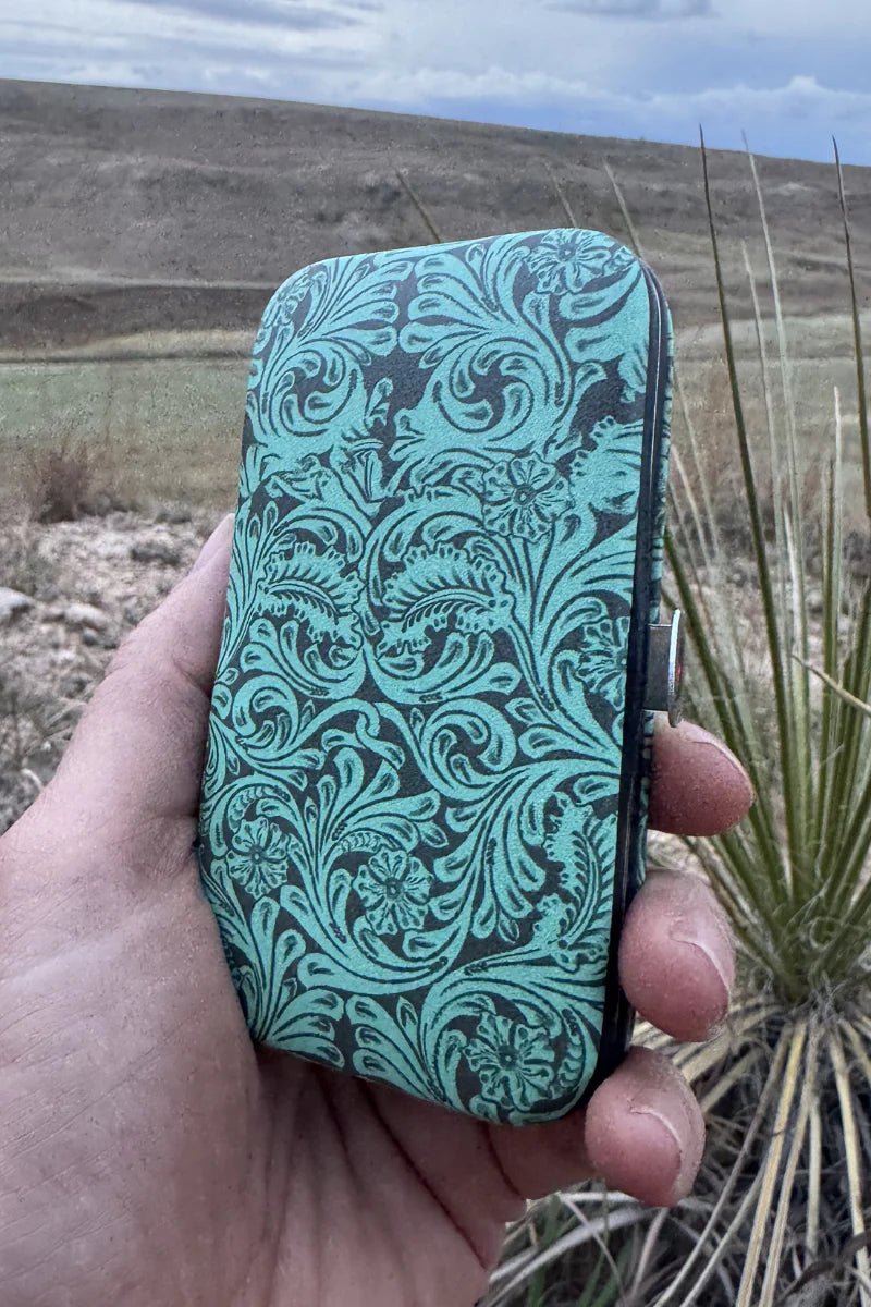 TOOLED IN TURQUOISE MANICURE SET