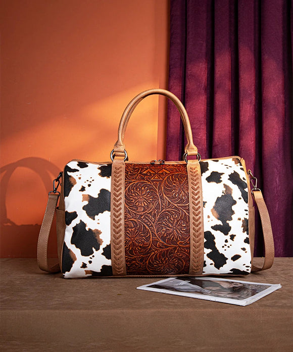 Montana West Tooled Collection Duffle Bag - Brown