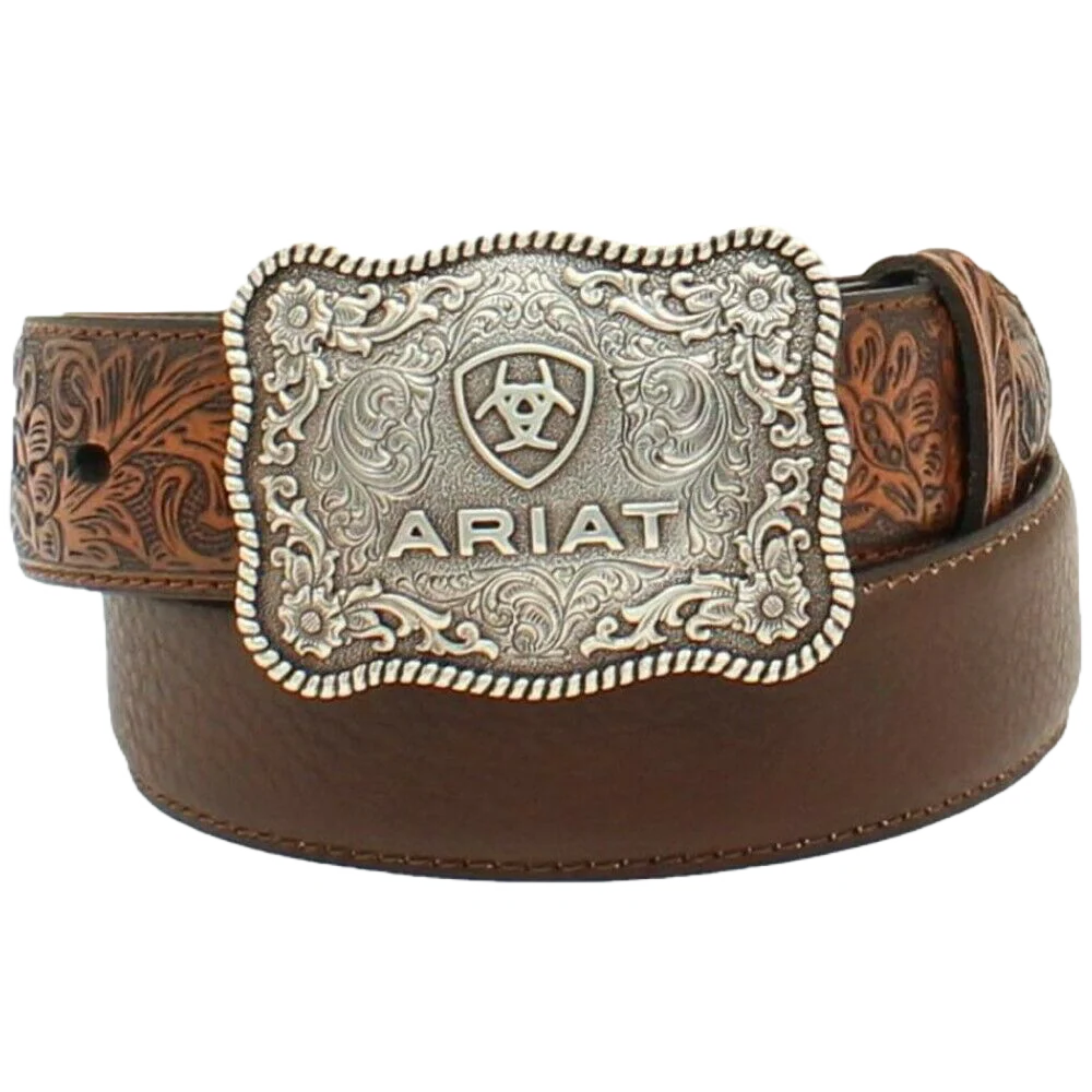ARIAT BOYS WESTERN BROWN BELT