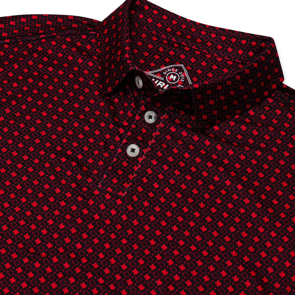 Burlebo Performance Polo - Texas Black & Red
