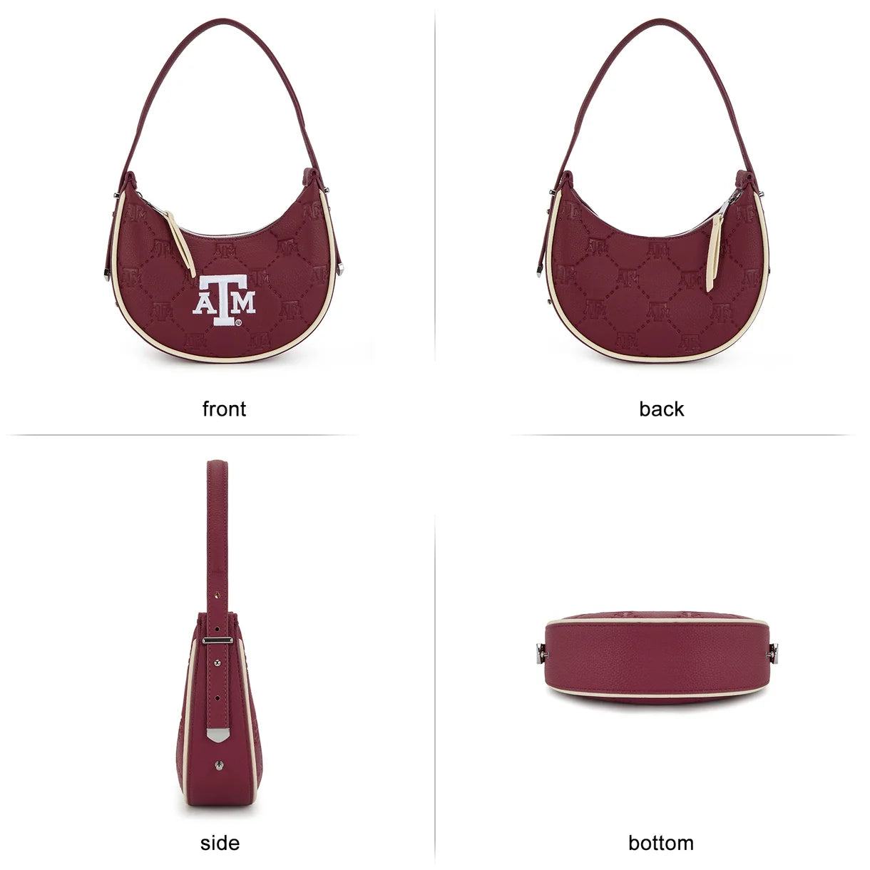 MONTANA WEST LICENSED MAROON TEXAS A&M UNIVERSITY AGGIES HOBO BAG
