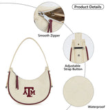 MONTANA WEST LICENSED BEIGE TEXAS A&M UNIVERSITY AGGIES HOBO BAG