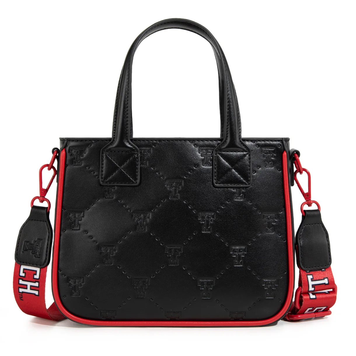 MONTANA WEST LICENSED TEXAS TECH UNIVERSITY RED RAIDERS TOTE/CROSSBODY BAG - BLACK