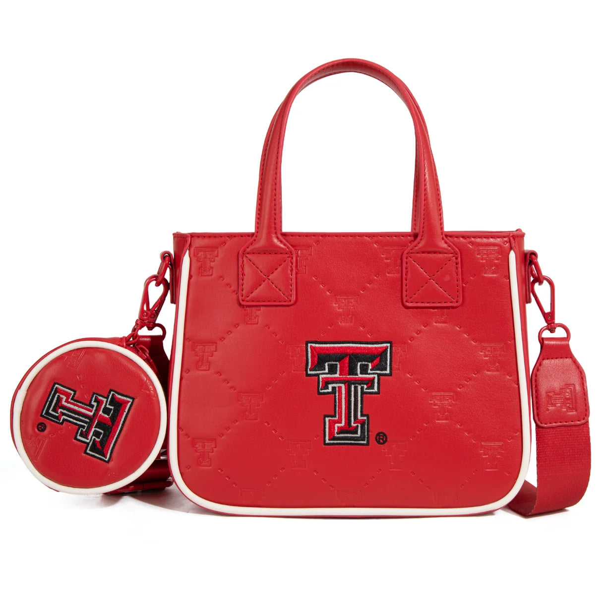 MONTANA WEST LICENSED TEXAS TECH UNIVERSITY RED RAIDERS TOTE/CROSSBODY BAG - RED