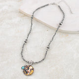 COW PENDANT NAVAJO PEARL BEAD NECKLACE
