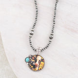 COW PENDANT NAVAJO PEARL BEAD NECKLACE