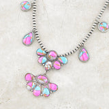 PINK STONE STATEMENT NECKLACE