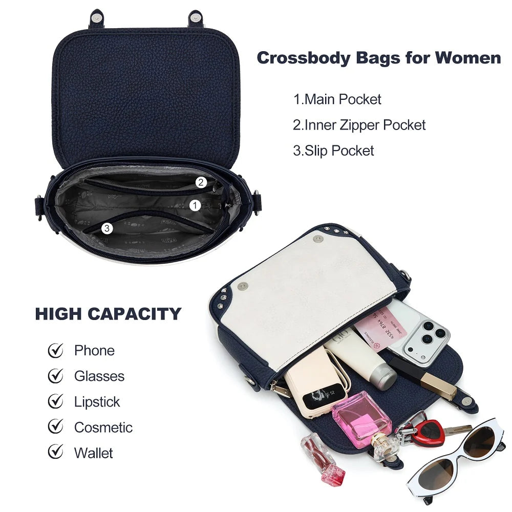 MONTANA WEST NFL LICENSED Dallas Cowboys Braided Stitch Crossbody Satchel Bag - Blue