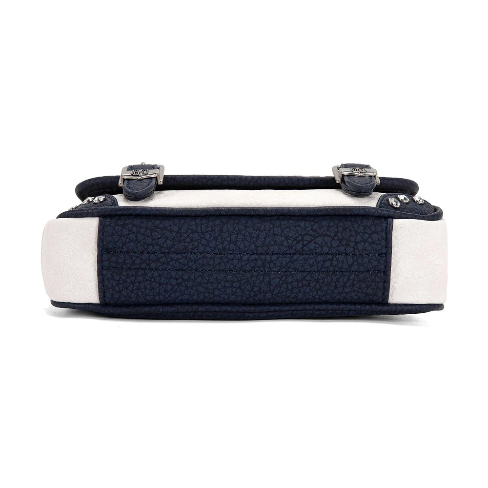MONTANA WEST NFL LICENSED Dallas Cowboys Braided Stitch Crossbody Satchel Bag - Blue
