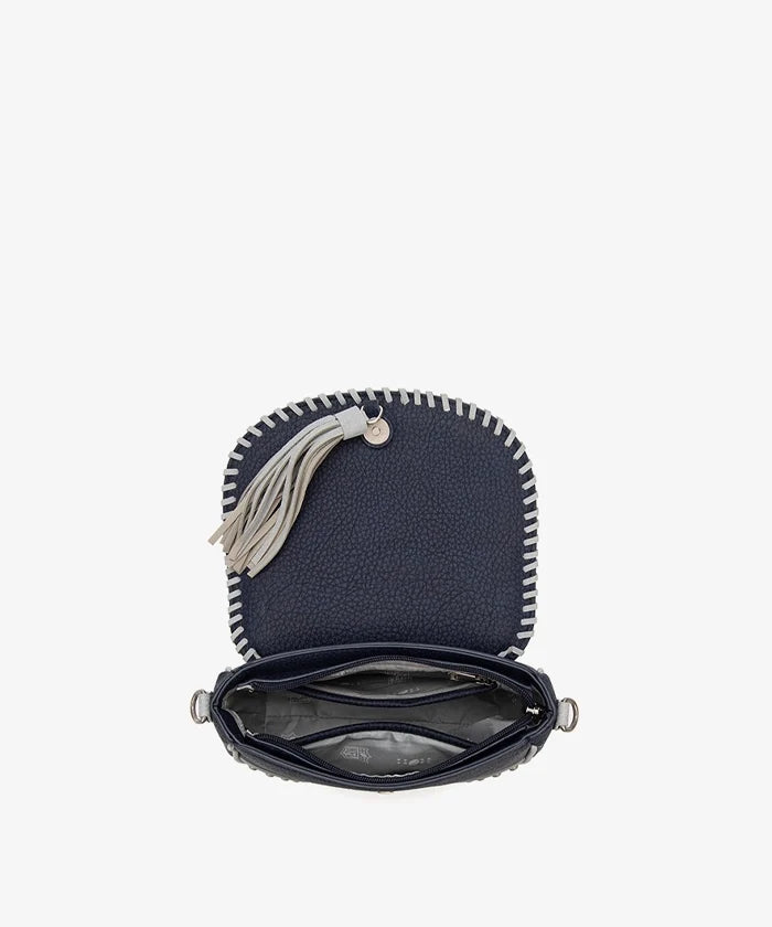 MONTANA WEST NFL DALLAS COWBOYS STUDDED FRINGE FLAP CROSSBODY BAG