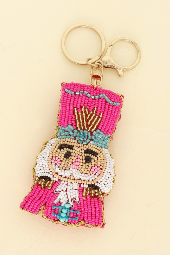 Beaded Nutcracker Keychain