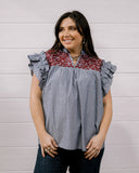 THE EMMA TOP - MAROON