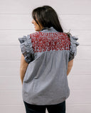 THE EMMA TOP - MAROON