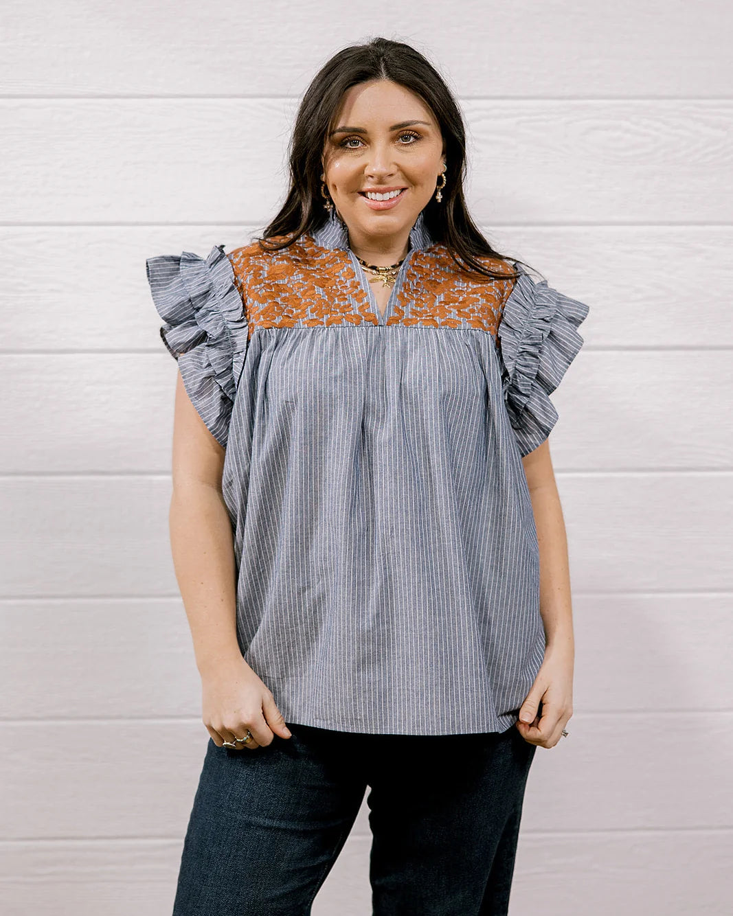THE EMMA TOP - BURNT ORANGE