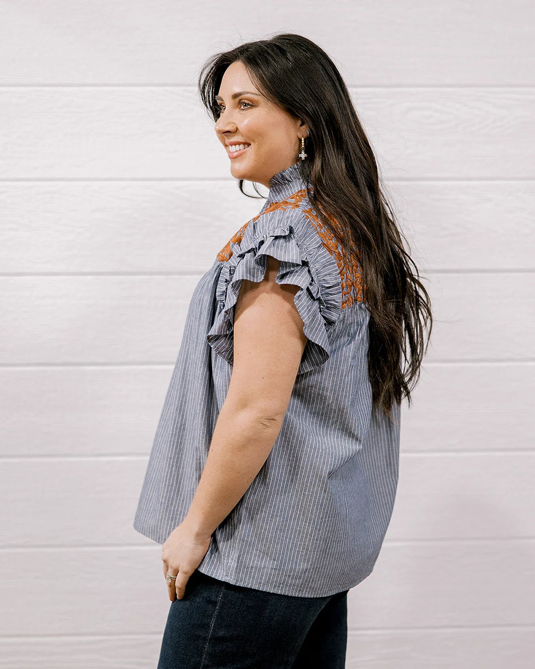 THE EMMA TOP - BURNT ORANGE