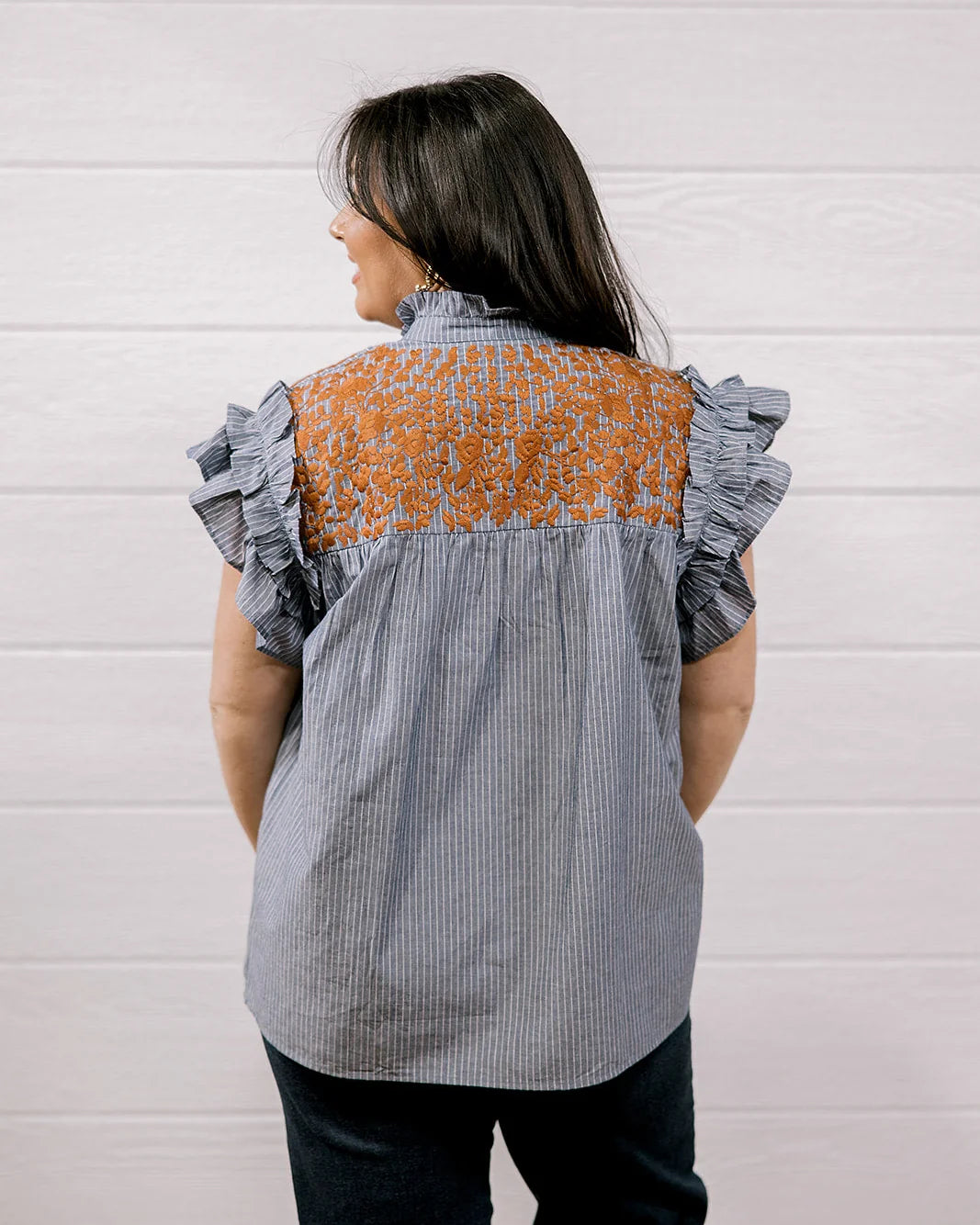 THE EMMA TOP - BURNT ORANGE
