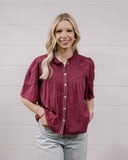 THE PAIGE TOP - MAROON