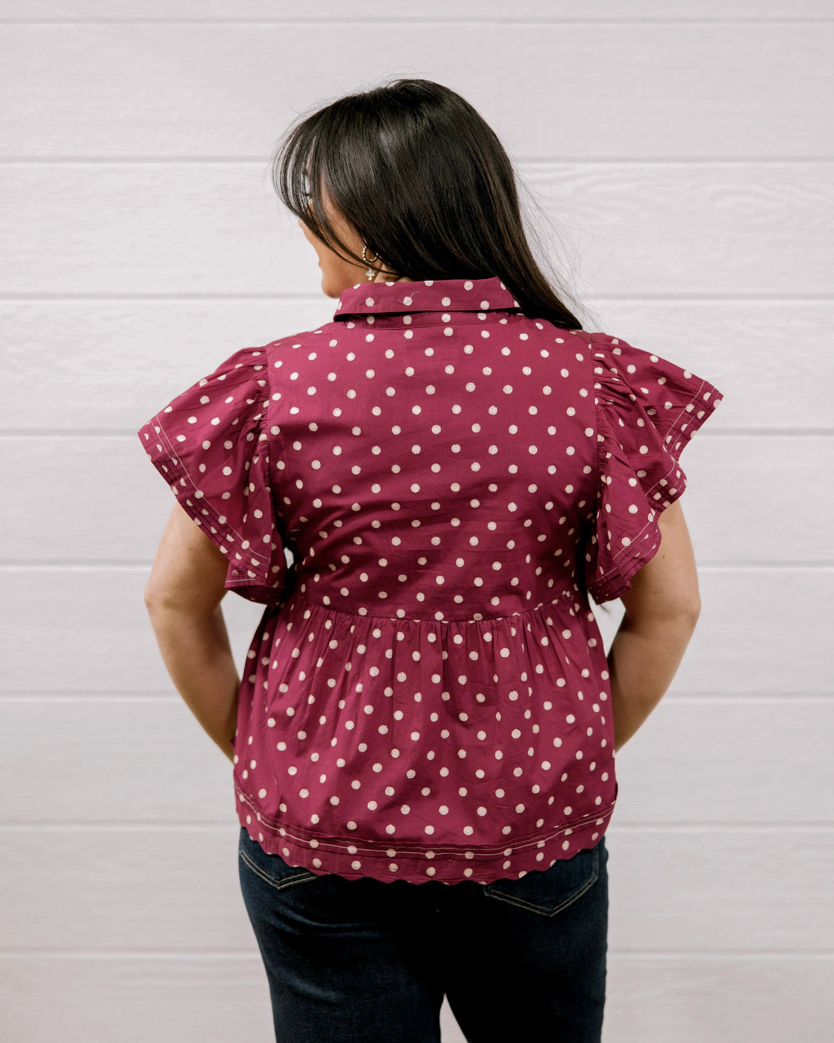 THE PIPER TOP - MAROON