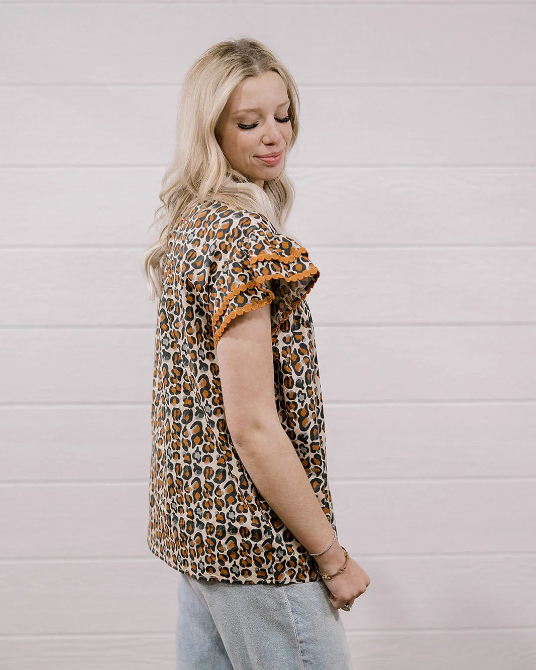 THE MILLIE TOP - BURNT ORANGE LEOPARD
