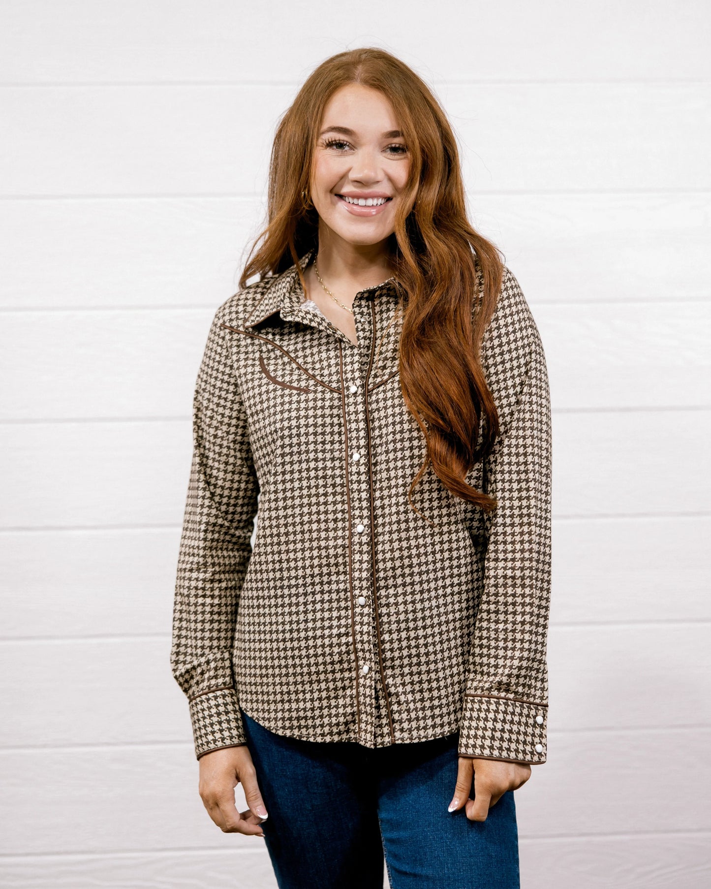 THE BIRDIE TOP IN BROWN