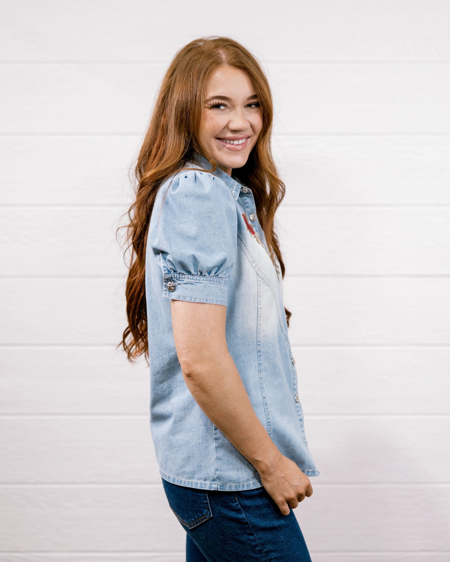 THE SUTTON TOP IN DENIM
