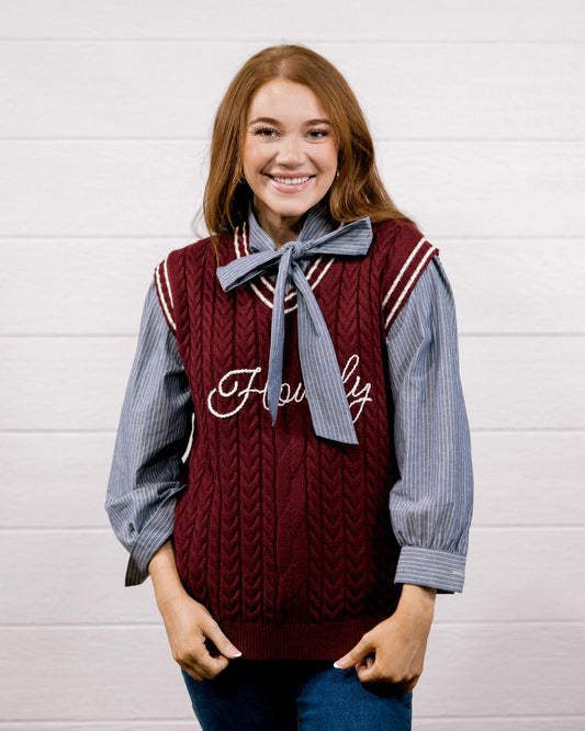KOTI HOWDY MAROON VEST