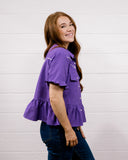 THE DIXIE WESTERN TOP - PURPLE