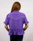 THE DIXIE WESTERN TOP - PURPLE