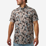 Burlebo PERFORMANCE BUTTON UP - MALLARD MAYHEM CAMO